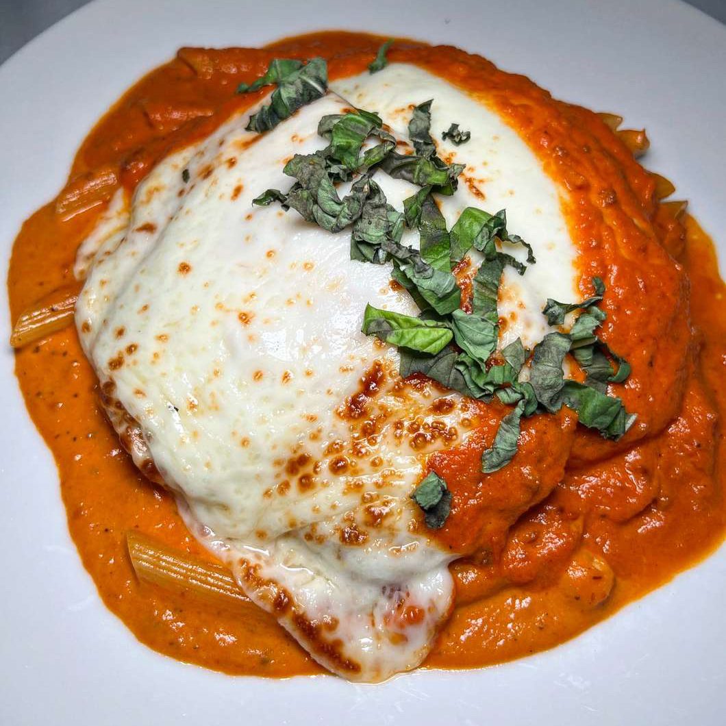 L - Drunken Chicken Parmesan.
