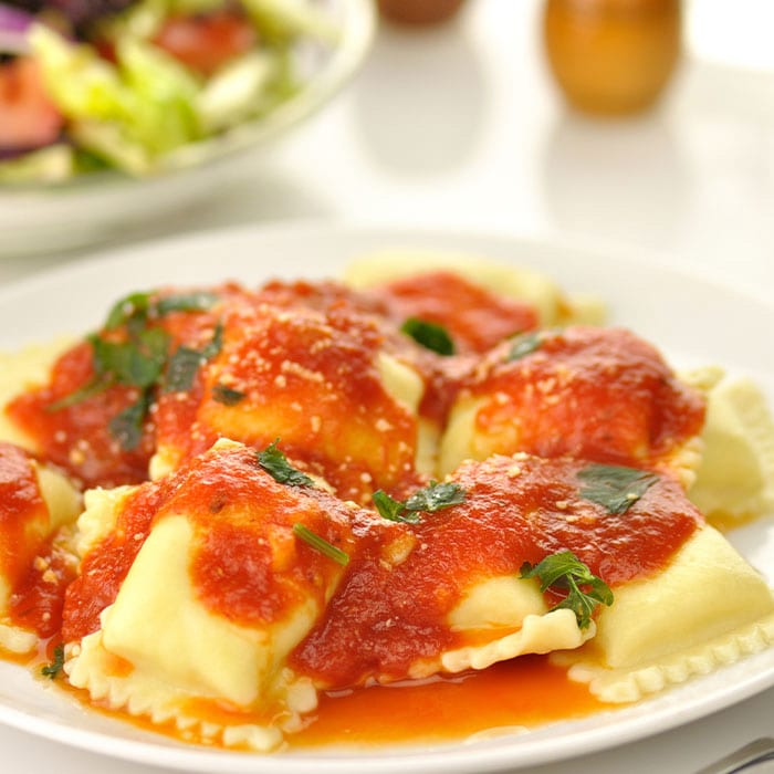 Cheese Ravioli Pasta.