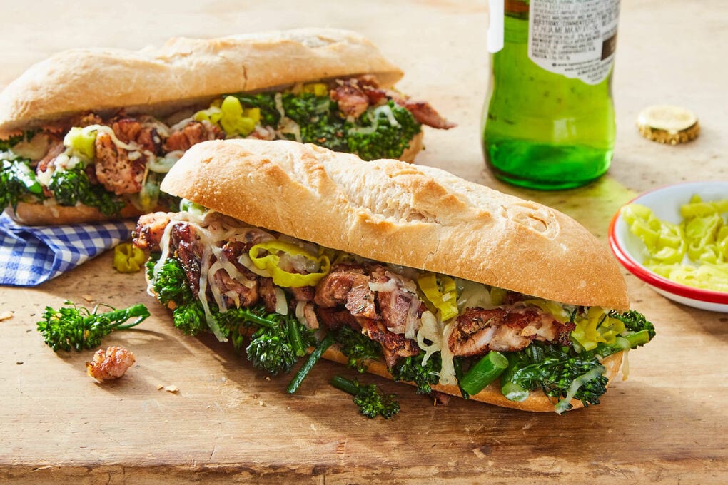 Grilled Chicken & Broccoli Rabe Hero.