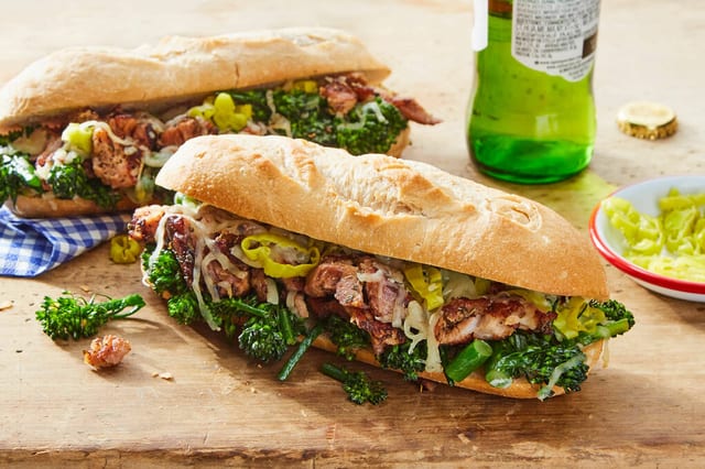 Grilled Chicken & Broccoli Rabe Hero.